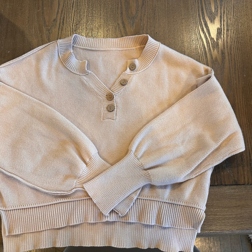 Cropped tan sweater